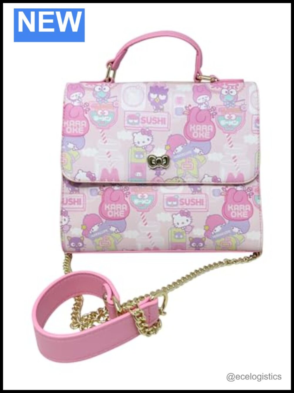 Loungefly Sanrio Hello Kitty Kawaii Allover Print Crossbody Satchel Handbag